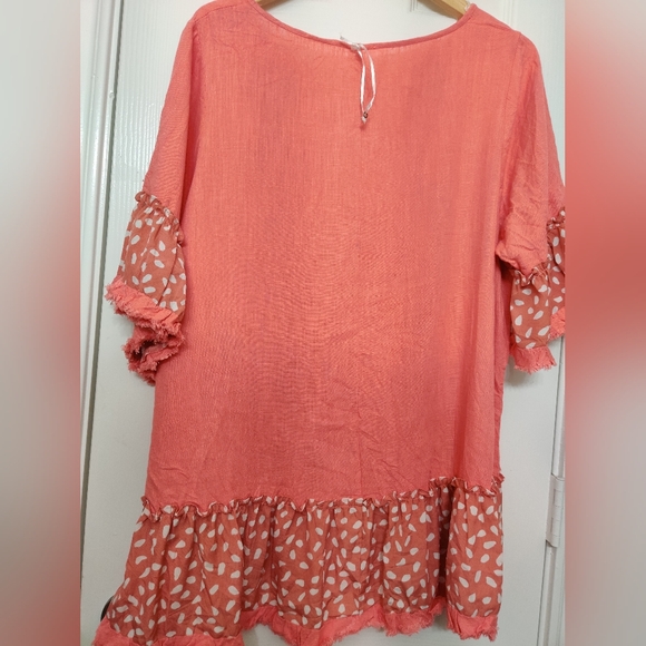 Red Ruffle Sleeve Top - Picture 7 of 9